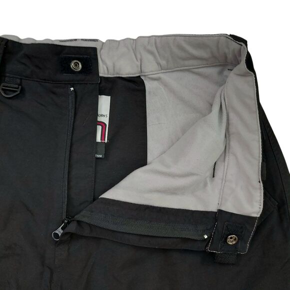 Turbine TRBN Ski Snow Cargo Pants Mens Medium Black Insulated Nylon Ankle Zip - Picture 4 of 12
